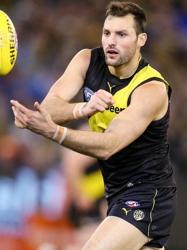 Toby Nankervis in action for Richmond. Picture: Michael Klein