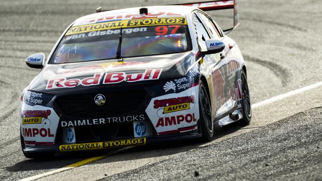 Shane van Gisbergen and his Red Bull Holden Commodore will be back at Sydney Motorsport Park again this weekend.