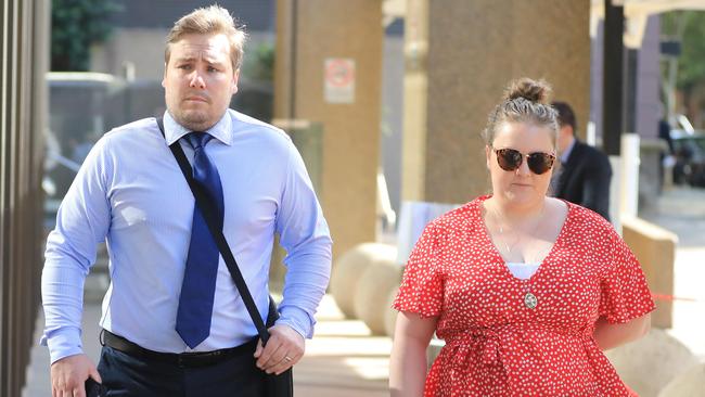 Tax evading siblings Adam and Lauren Cranston at the Supreme Court in Sydney. Picture: NCA NewsWire / Christian Gilles