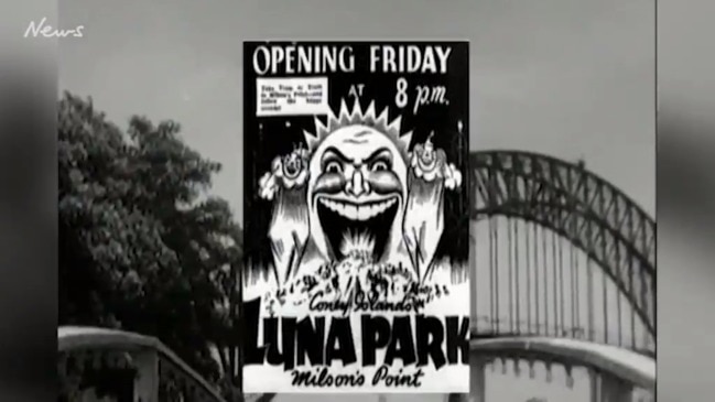 Black and white footage from Luna Park