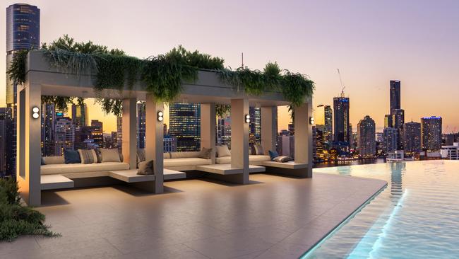 The ultra-luxury $200 million Skye by Pikos residences is among several proposed or approved complexes to be built across Brisbane over the next few years. Picture: