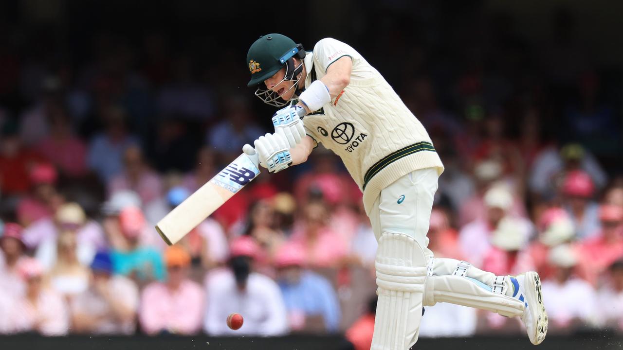 Smith’s record when coming in in the early overs for Australia is exceptional. Picture: Getty