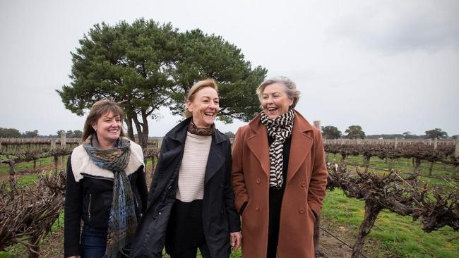 Kate Goodman, Bec Tolley and Ang Tolley from Penley Estate, Coonawarra.