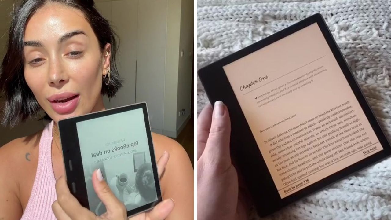 Get the Kindle Oasis on sale. Picture credit: TikTok @themayaahmad/@mayleenbrianne