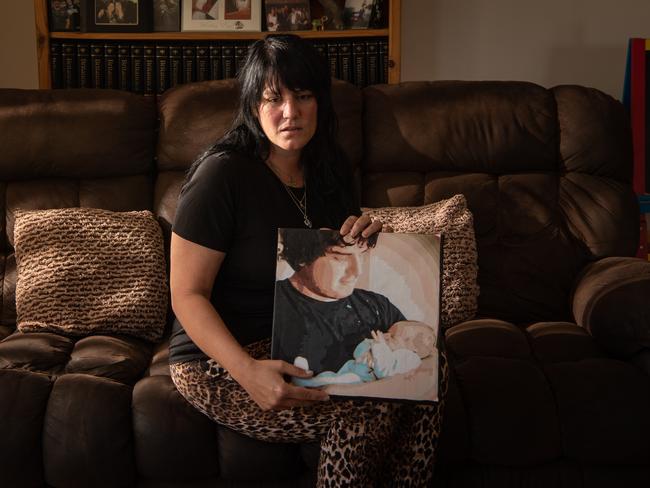 Julie Davis, the mother of Stefan Woodward, who died from a drugs overdose at the Sterosonic music festival in December 2015. Picture: Brad Fleet