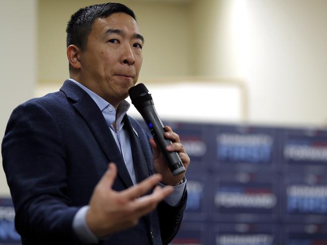 Democratic presidential candidate entrepreneur Andrew Yang. Picture: Matthew Putney for The Australian