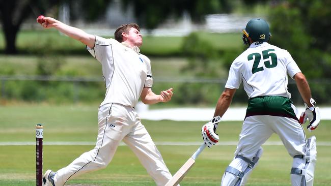 Norths bowler Connor Sully. Picture: John Gass