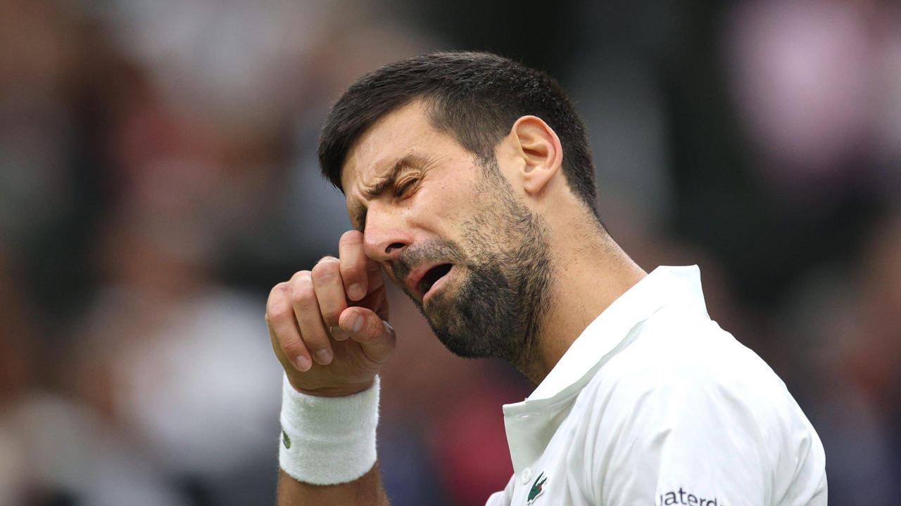 The moment Novak Djokovic decided to ruin the crowd's day. Photo: Twitter.