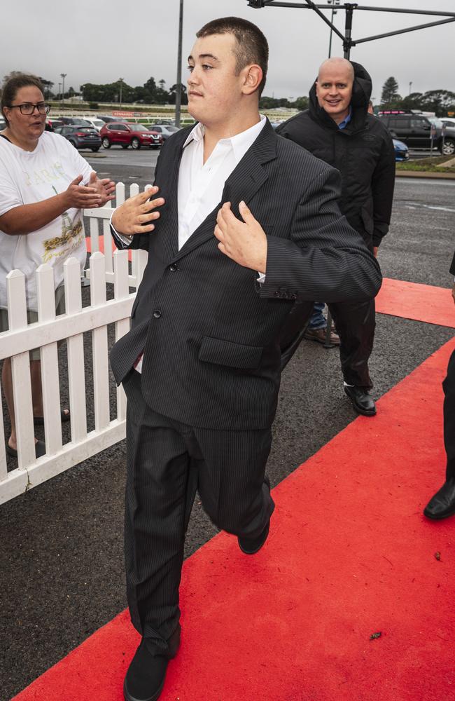 Graduate Nicholas Hayes at Clifford Park Special School formal at Clifford Park Racecourse, Wednesday, November 20, 2024. Picture: Kevin Farmer