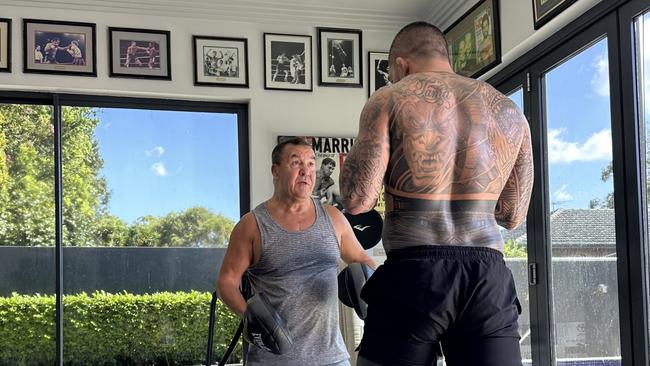 Jeff Fenech trains former UFC star Tyson Pedro Photo: Supplied