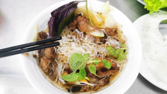 For bun cha so spicy it will blow your Birkenstocks off, stop at Bun Cha Huong Lien restaurant. Picture: Alexandra Schuler.