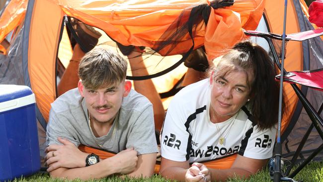 Darren Edwards, 17, and mother Denise Edwards will attend a camp for teens impacted by road trauma. Picture: Peter Ristevski