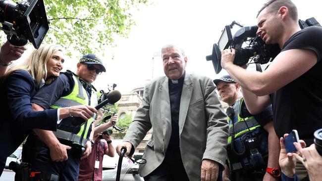 George Pell is facing prosecution for historical child sexual offences. Picture: AFP 