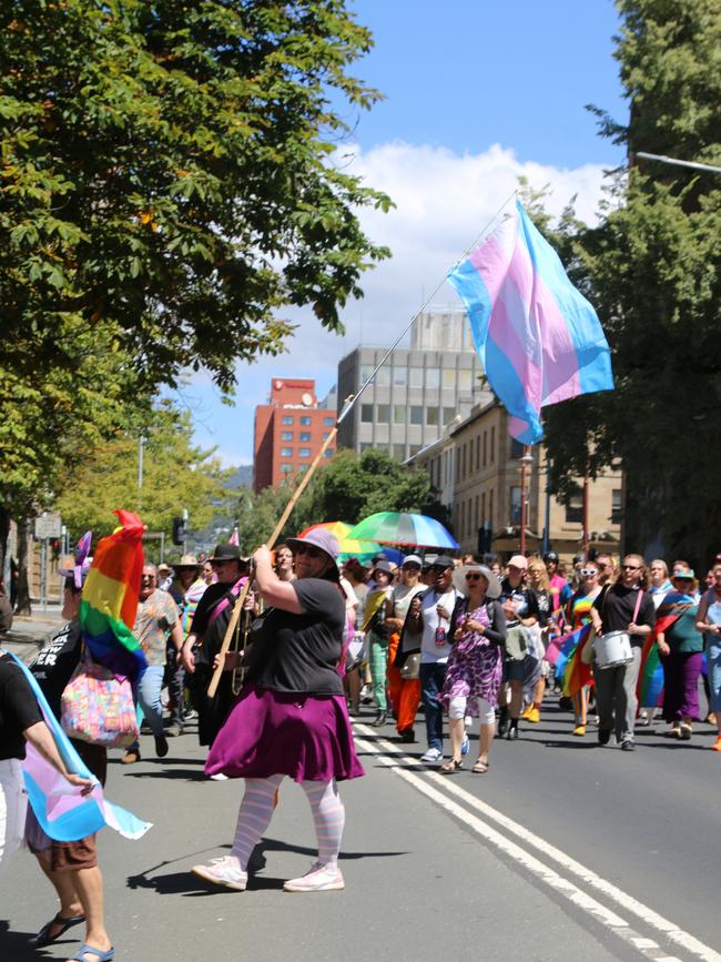 TasPride pride march Hobart 2025. Picture: Elise Kaine