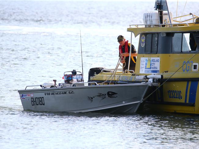 The boat the couple had been in when disaster struck. Picture David Clark