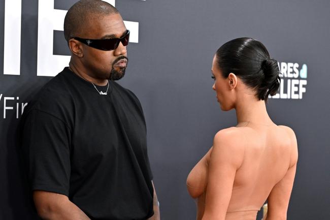 Kanye West's wife Bianca Censori arrived at the Grammys wearing next to nothing