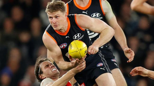 Jack Newnes in action for Carlton.