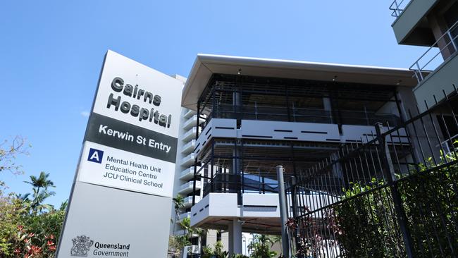 Cairns Hospital’s Kerwin St entry where some mental health services within the hospital are currently based. Picture: Brendan Radke