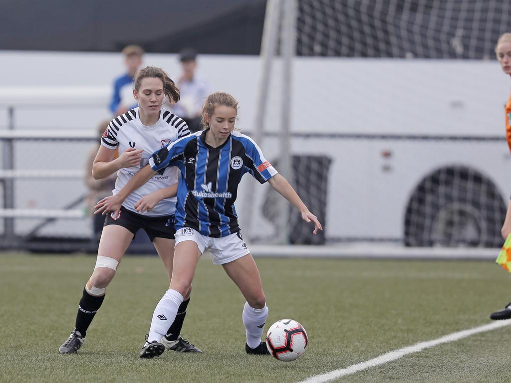 Hobart Zebras versus Kingborough Lions in the women's Statewide Cup final at KGV. Picture: PATRICK GEE