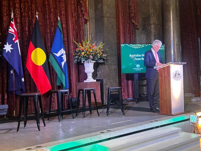Australian High Commissioner Stephen Smith hosted the Australian Men's Cricket Team at an event at Australia House in London. Picture: Sophie Elsworth