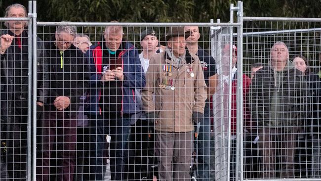 Other attendees gathered outside the fenced-off area. Picture: Asanka Ratnayake/Getty Images