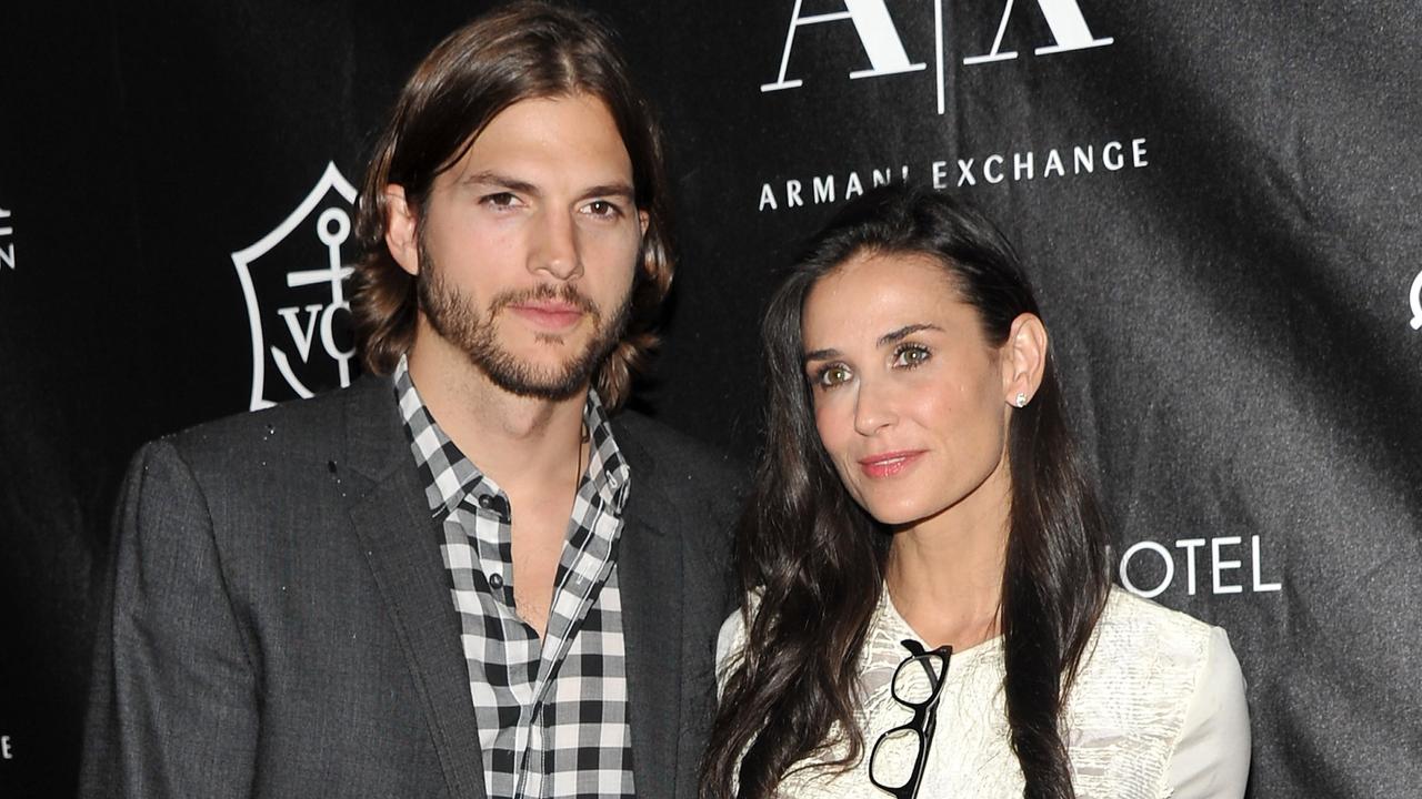 Kutcher and Moore in 2011. Picture: Stephen Lovekin/Getty Images