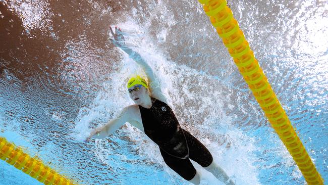 Katja Dedekind on her way to gold. Picture: Oli Scarff/ AFP