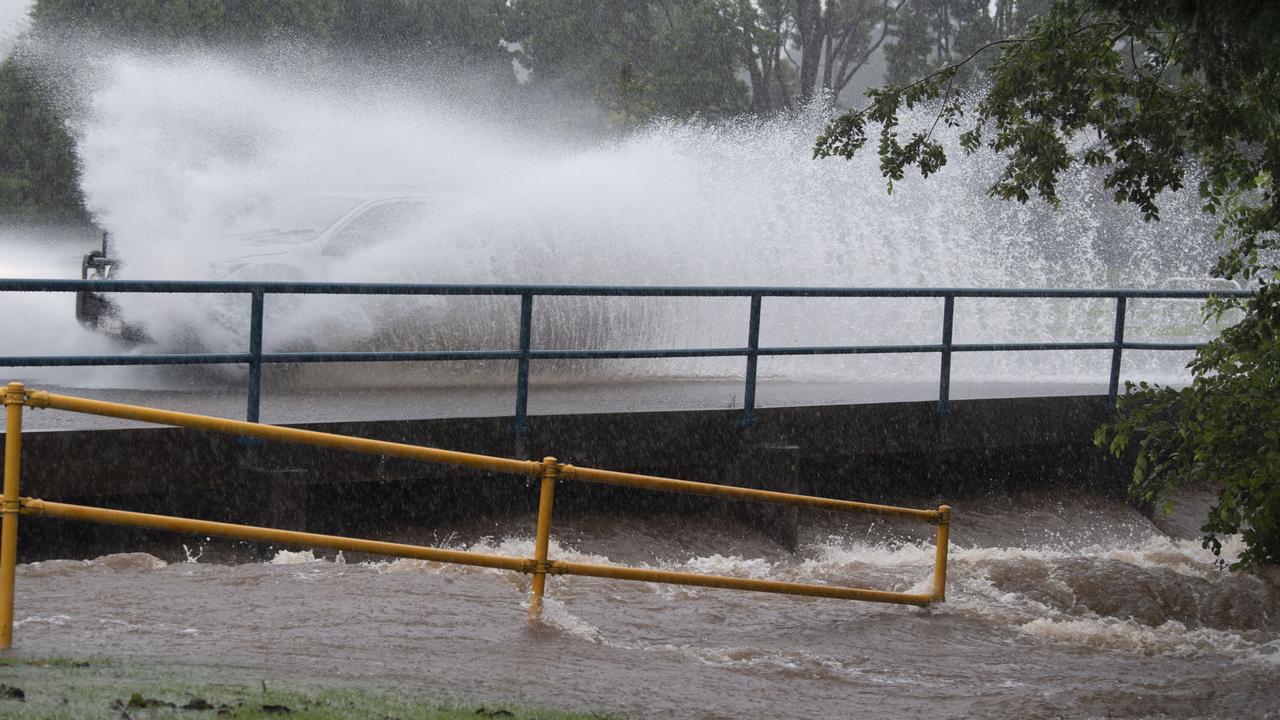 Flooded roadway in Perth St. Friday, February 25, 2022. Picture: Nev Madsen.