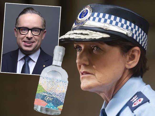 Police Commissioner Karen Webb gave a bottle of gin to Alan Joyce, a secret register has revealed.