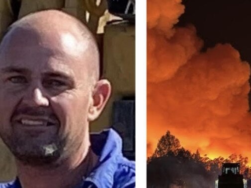 Morley Earthmoving machine operator Tom Warren helping the firies.