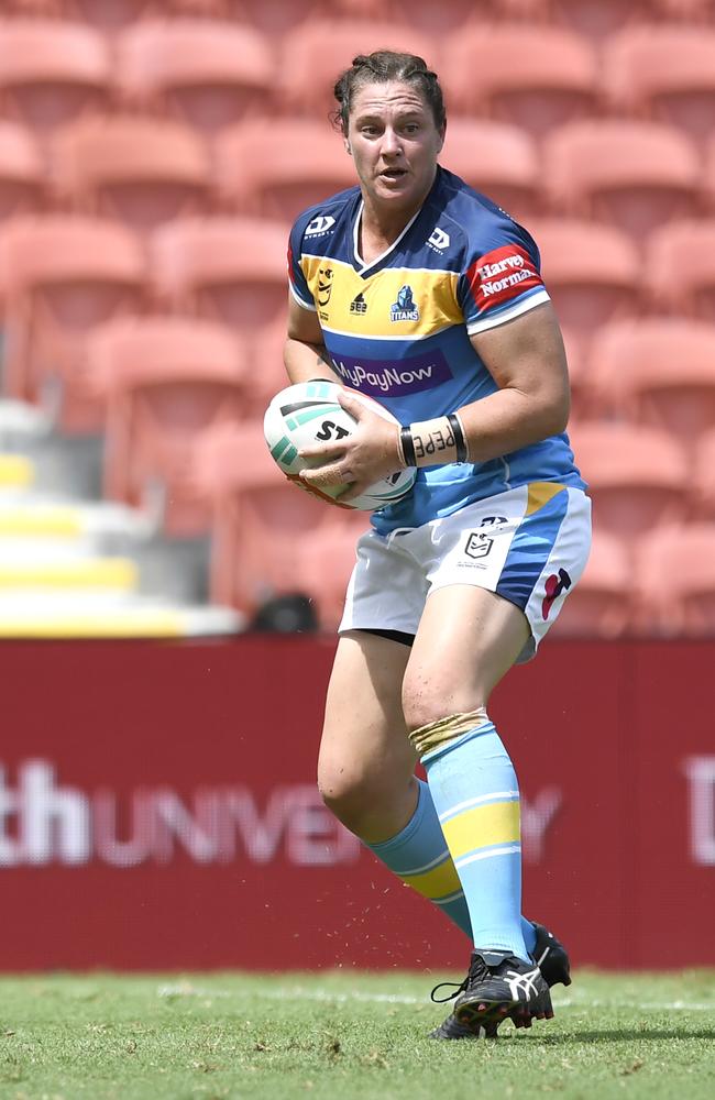 Steph Hancock in action for the Gold Coast Titans. Picture: NRL Imagery