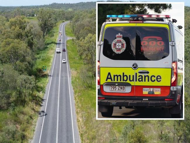 A man was rushed to hospital in a serious condition after his car collided with a tree in the latest crash on the Bruce Highway in Kolonga.