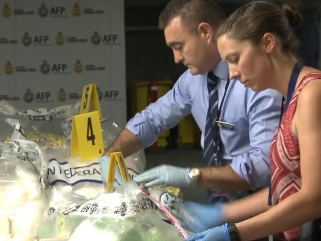 The men tried to smuggle more than a billion dollars worth of meth and heroin in 2019. Picture: AFP