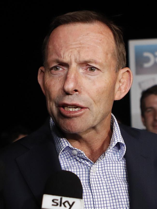 The attack left Mr Abbott with a busted lip. Picture: AAP