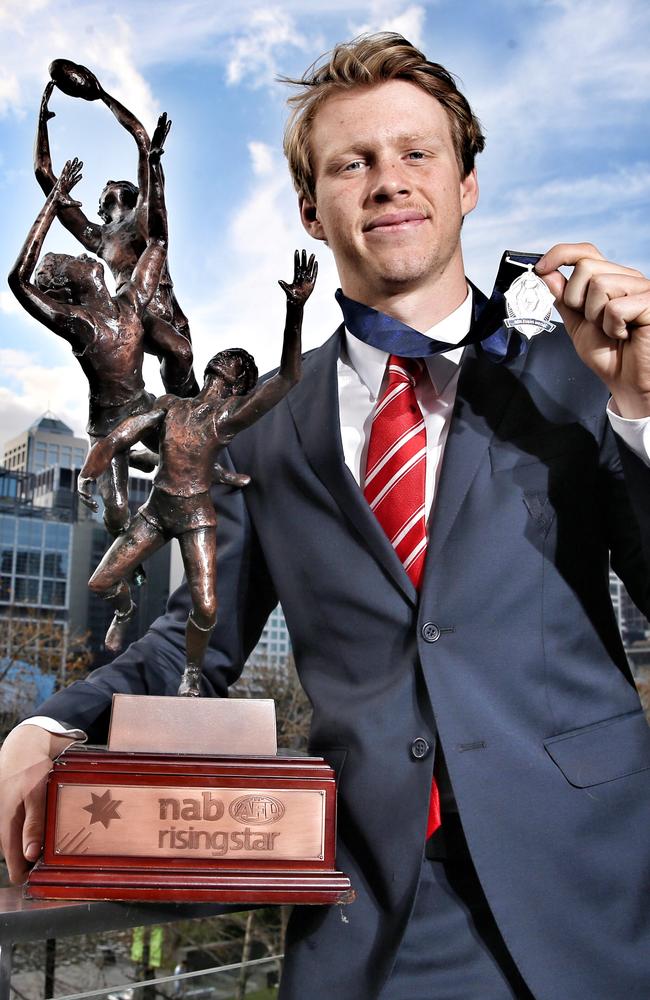 AFL Rising Star winner Callum Mills. Picture: Michael Klein