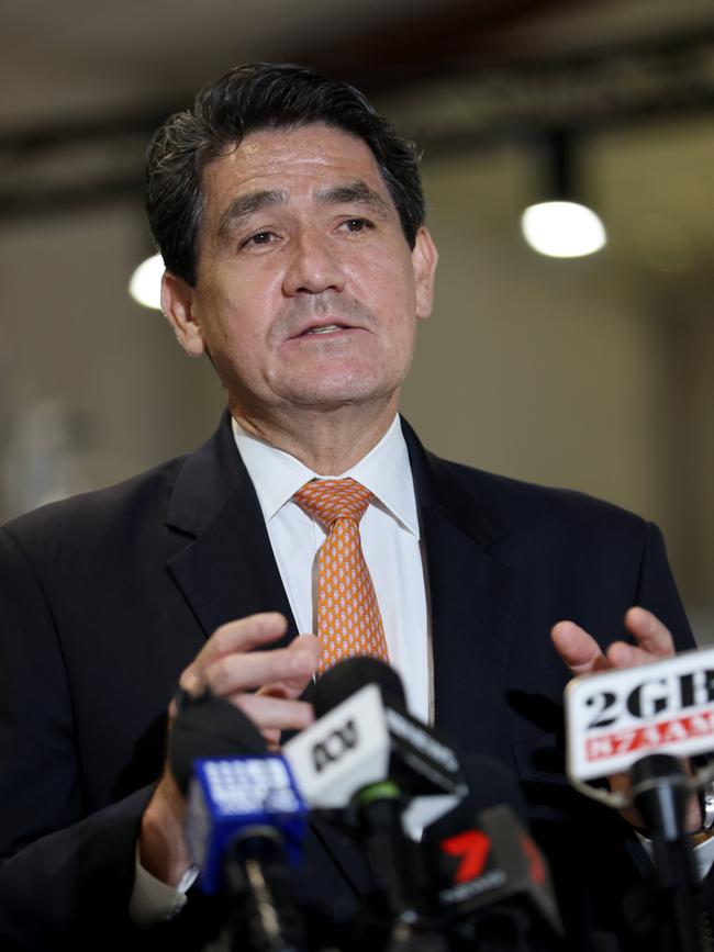 SYDNEY, AUSTRALIA – NewsWire Photos DECEMBER 9, 2021: Minister Skills and Tertiary Education Geoff Lee pictured at a press conference at the Institute of Applied Technology in Macquarie Park for an announcement. Picture: NCA NewsWire / Damian Shaw