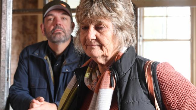 President of the Lismore Soup Kitchen Mieke Bell takes a moment while explaining the enormity of what the February and March floods have done to Lismore. Picture Cath Piltz