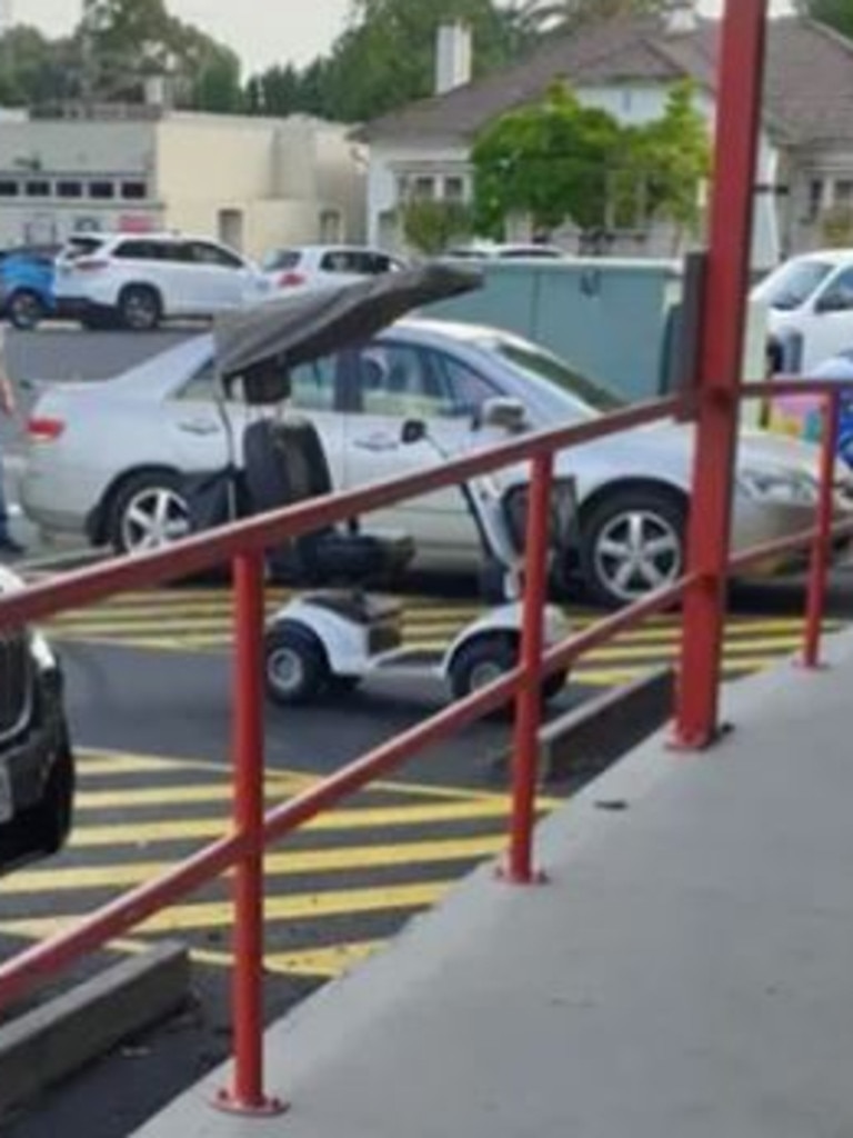 The mobility scooter was in a disabled parking bay in Bendigo. Picture: Facebook