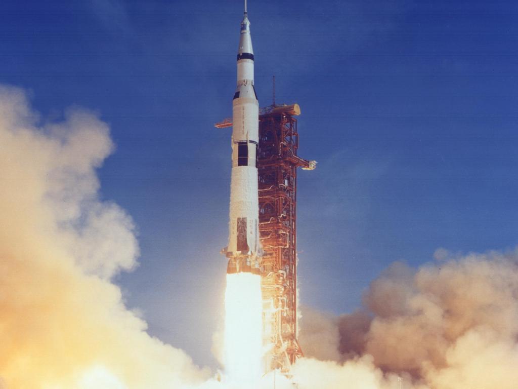 We have liftoff. Apollo 11 launches for the moon. Picture: NASA