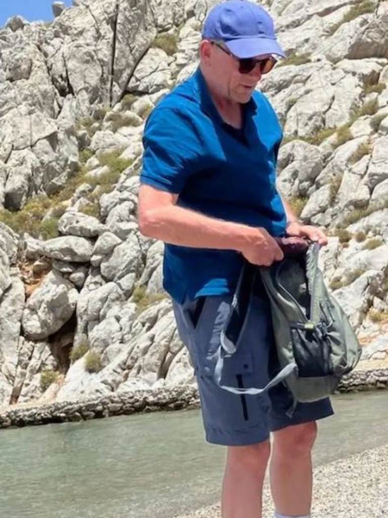 Dr Michael Mosley pictured on the Greek island of Symi before he went missing. Picture: Facebook