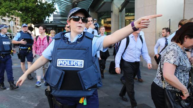 Police secure 1 Oxford street, building on the corner of Liverpool and Oxford Street Sydney, picture Craig Greenhill