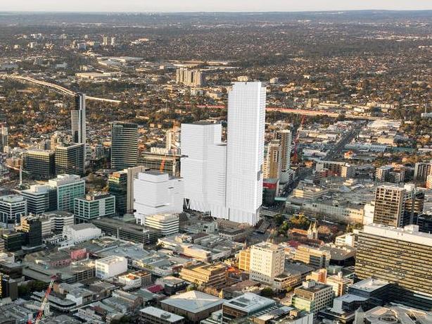 The four Parramatta Square buildings will be a feature of the CBD skyline.