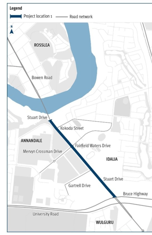 The Townsville Connection Road is being upgraded to dual lanes between University Road and Bowen Road Bridge. The project includes upgrades at 3 intersections: Gartrell Drive, Mervyn Crossman Drive/Fairfield Waters Drive and Kokoda Street.
