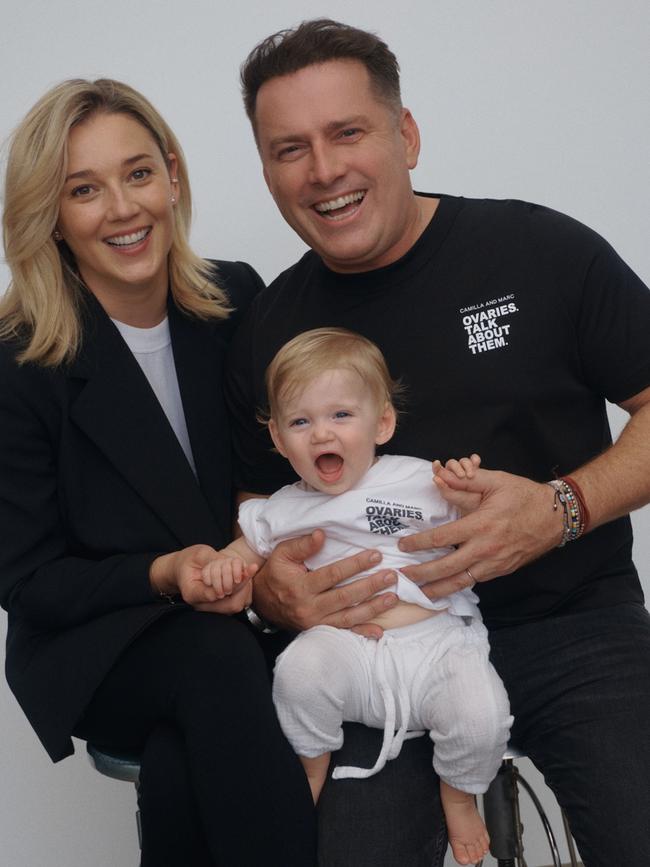 Karl and Jasmine Stefanovic with daughter Harper.