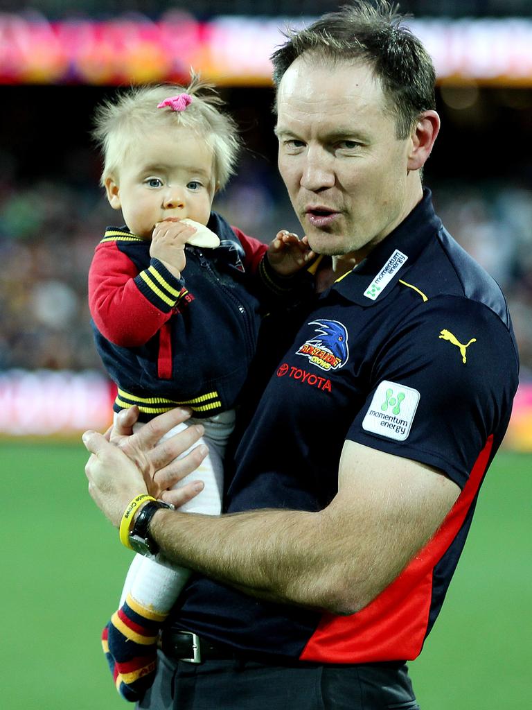 Brenton Sanderson with his daughter. Picture: Sarah Reed