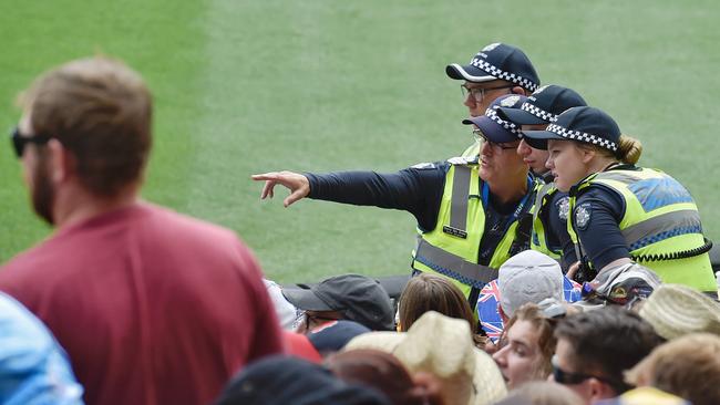 Uniformed and undercover police will patrol the MCG and surrounds. Picture: Jason Edwards