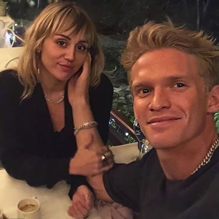 Cody Simpson and Miley Cyrus. Picture: Instagram