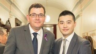 Daniel Andrews and Marty Mei. Picture: Supplied