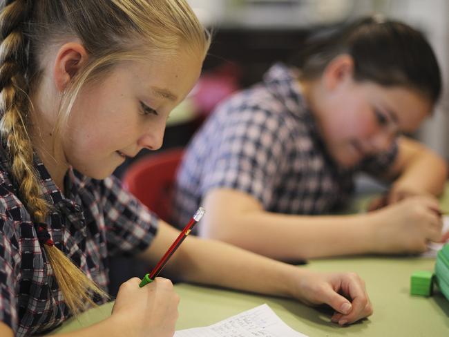 Tasmanian students sitting for the NAPLAN test. Picture: Tasmanian Department of Education