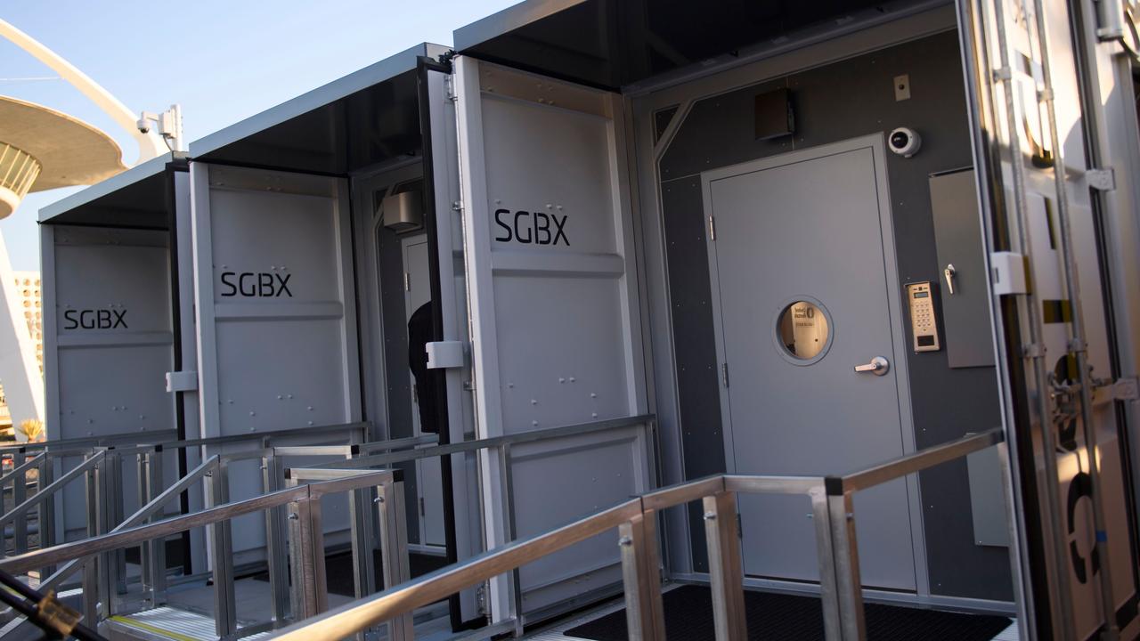 Onsite COVID-19 testing laboratory at Los Angeles International Airport on December 31. Picture: Patrick T. Fallon/ AFP